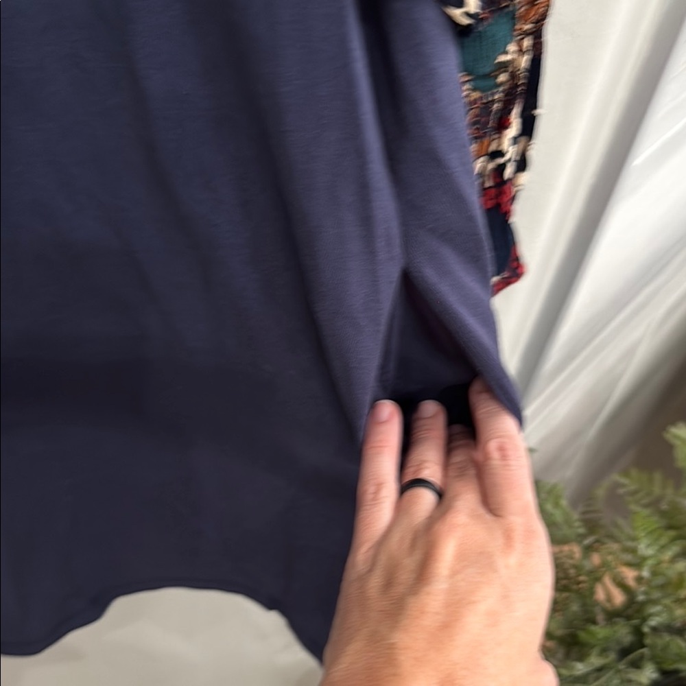 Blue Casual Long Sleeve Bishop Dress - Picture 4 of 6